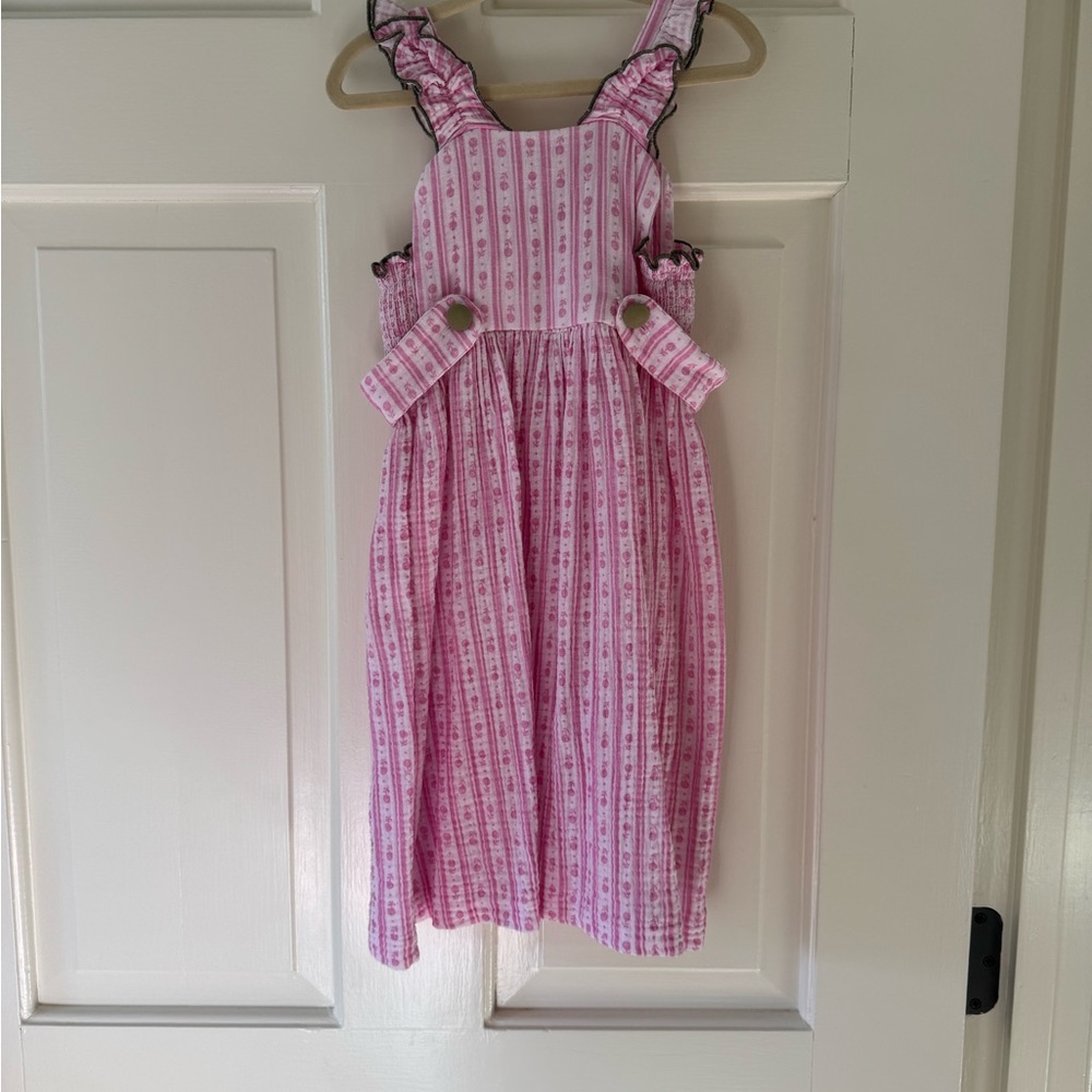 Birinit Pink Floral Kids Dress